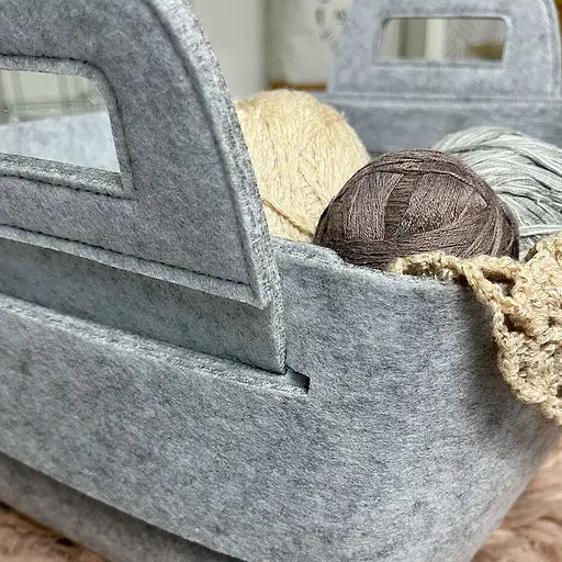 Кошик для зберігання Handy Home Фетр, 30х23х16 см, світло-сіра (UC-196) - фото 4