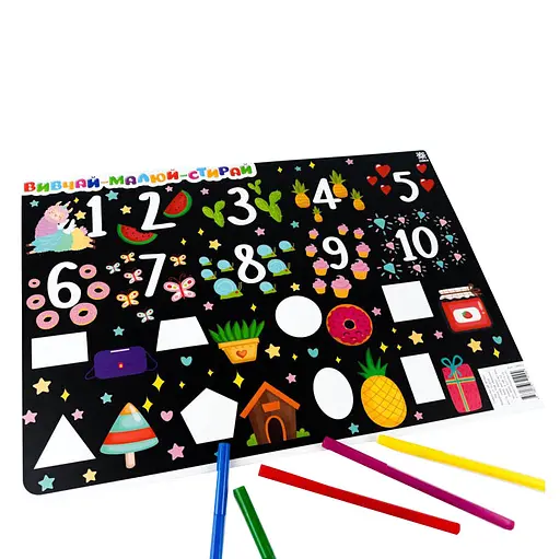 Обучающий коврик Азбука-цифры 129053 для девочек А3 - фото 6