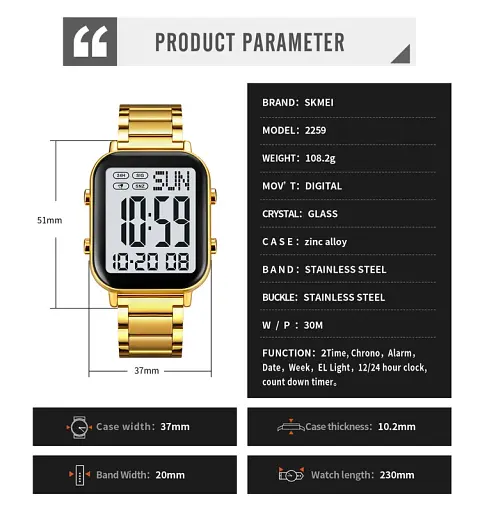 Наручний годинник Skmei 2259 Black White, 2259BKWT (18480) - фото 6