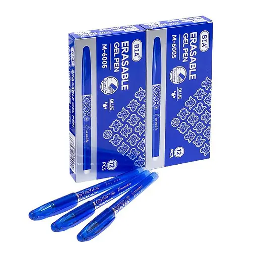 Ручка пишет-стирает M-6005 синяя, упаковка 12 шт.