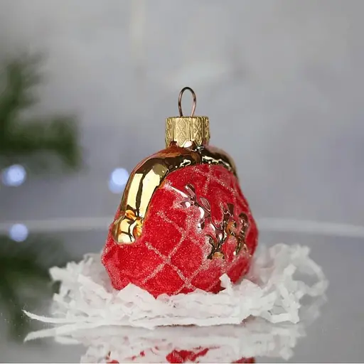 Ялинкова прикраса Санта Шоп Гаманець рожевий скло (4820001165531) - фото 2