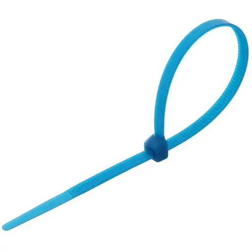 Стяжки для кабелю, 200 мм х 3.6 мм, 100 шт, сині, Takel - фото 1