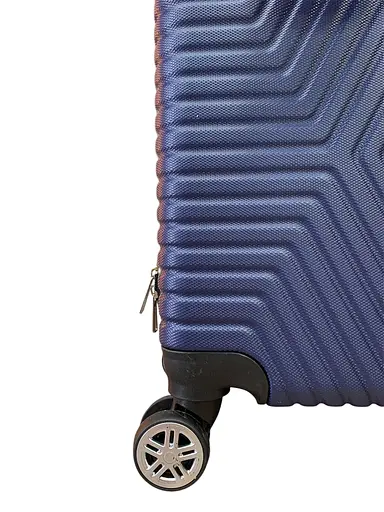 Валіза Маленька (S) Полікарбонат На 4-х подвійних колесах 50л POLO ПК007-S Синій - фото 3