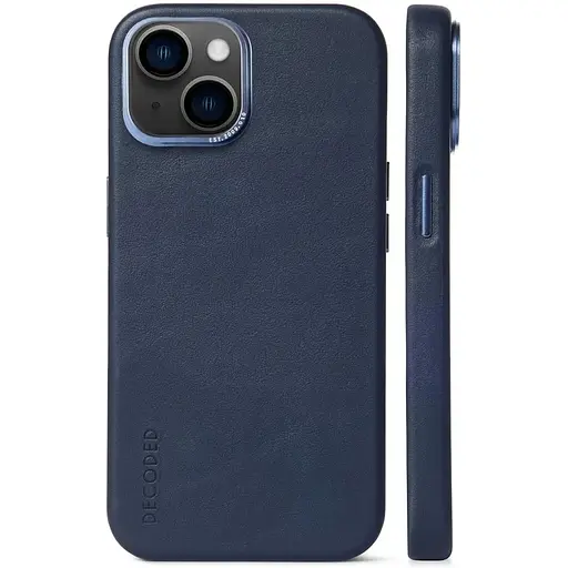 Оригинальный кожаный чехол Decoded Leather Case MagSafe для Apple iPhone 13 (6.1") Matt Navy Blue - фото 11