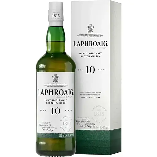 Віскі Laphroaig 10 років витримки, в тубусі,  40% 0.7 л