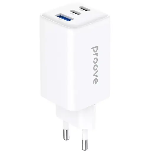 Сетевое зарядное устройство Proove Pocket GaN 65W 2 USB-C/USB-A White (WCPG65121202) [133340]