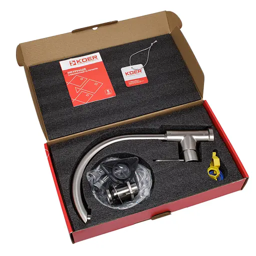 Смеситель для кухни Koer KI-70019-02 KR4795 Нержавеющая сталь - фото 8