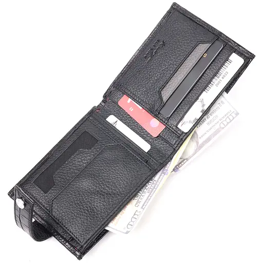 Мужской кожаный кошелек KARYA 12.5х10х1 см acs0023948 - фото 7