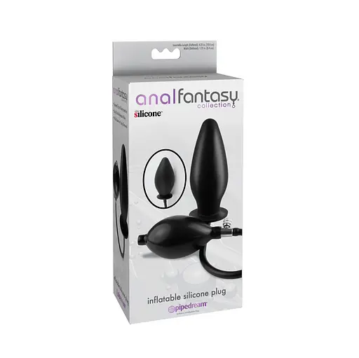 Анальная пробка Pipedream Inflatable Silicone Plug 12 см (черный) - фото 3