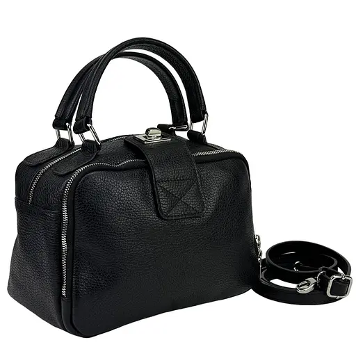 Мягкая кожаная сумка на два отдела с ручкой Firenze Italy F-IT-1045A