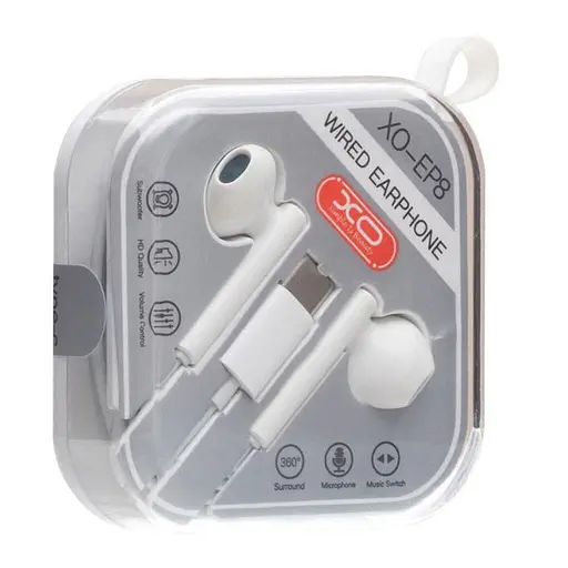 Навушники XO EP8 Type-C White - фото 2