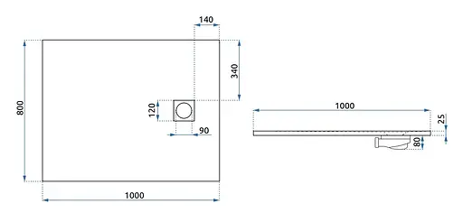 Душовий піддон Rea Magnum 80x100 white REA-K3335 Білий - фото 10