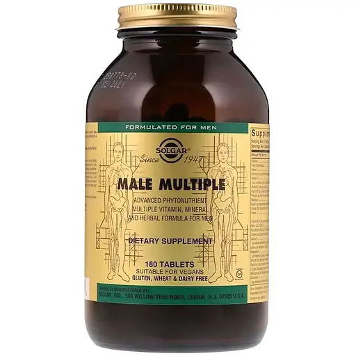 Мультивитамины для мужчин Solgar Male Multiple 180 таблеток