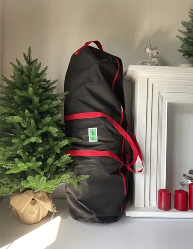 Сумка-чохол Hvoya для зберігання штучної ялинки до 2 м чорно-червоний - фото 6