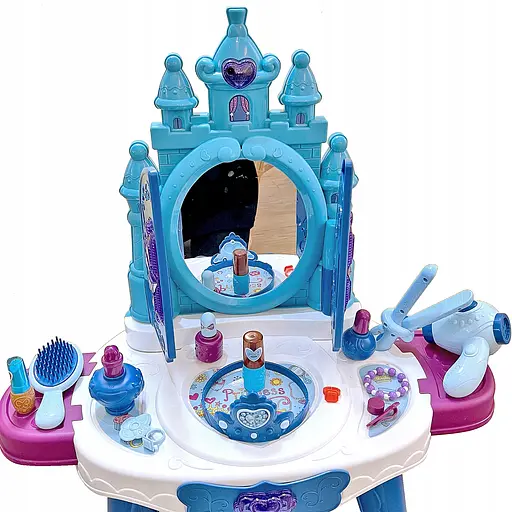 Туалетний столик Ramiz дитячий з функцією світла та звуку + аксесуари блакитний 8223B - фото 3