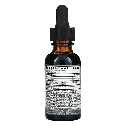 Корінь солодки Nature's Answer Licorice Root Fluid Extract Alcohol-Free 2000 мг 30 мл - фото 2