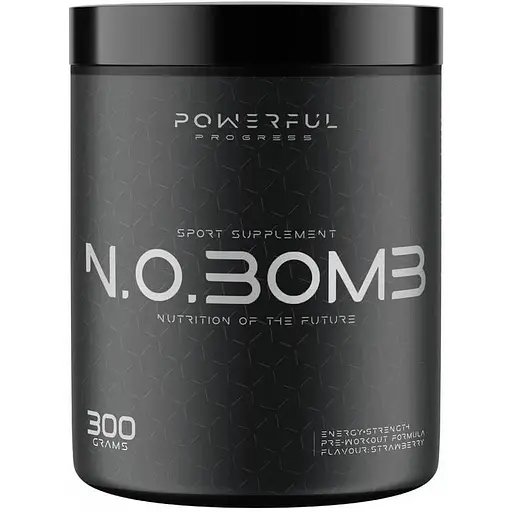 Предтренировочный комплекс Powerful Progress N.O.BOMB, 300 грамм - Клубника
