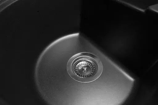 Кухонная мойка гранитная Miraggio Valencia black 442x442x202 00210907, Черный - фото 6