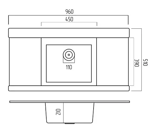 Кухонная мойка Platinum 9651 ATLAS (SP000040270) - фото 6