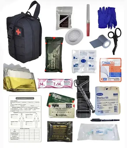 Аптечка укомплектованная №3 Rescue Ready в подсумке с быстрым сбросом - фото 1