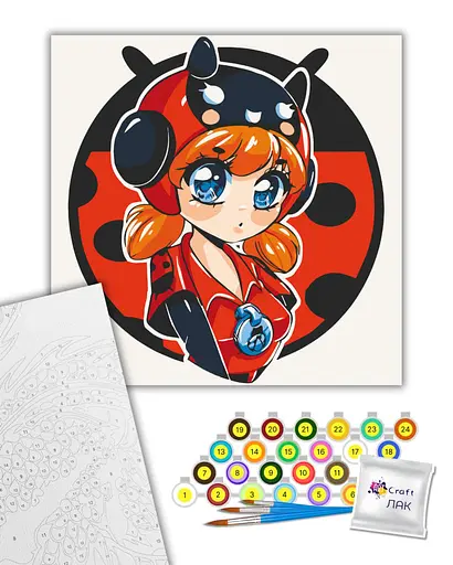 Розпис на полотні ArtCraft Lady Bea 30 x 30 см (15546-AC) - фото 2