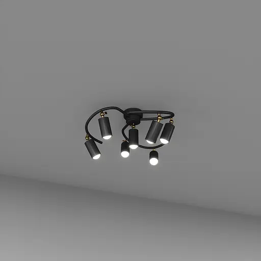 Стельовий світильник SV0047-7 BK+GD - фото 1