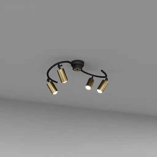 Стельовий світильник SV0044-4 BK+GD - фото 1