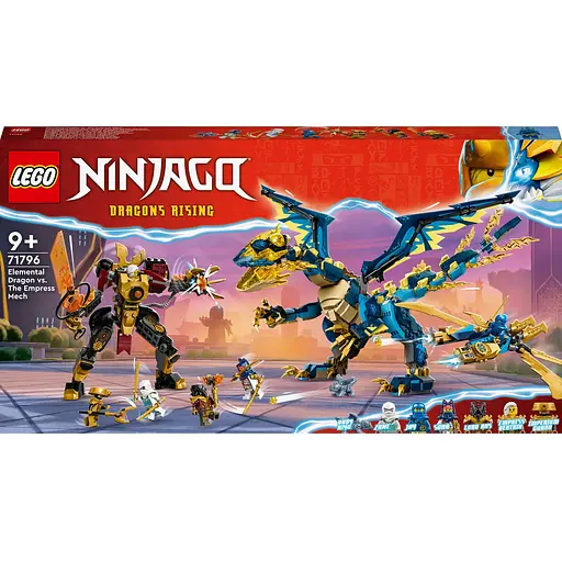 Уценка. Конструктор LEGO Ninjago Дракон стихий против робота Владычицы, 1038 деталей (71796)