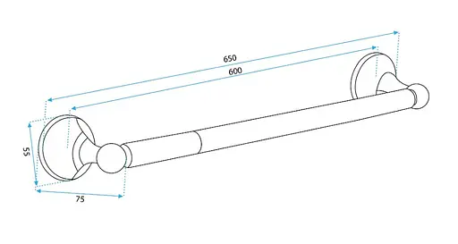 Вішалка для рушників Rea 332870A black REA-06926 Чорний матовий - фото 6