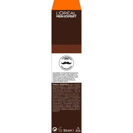 Гель по уходу за кожей лица и щетиной L'Oreal Paris Men Expert Barber Club Moisturiser увлажняющий 50 мл - фото 4