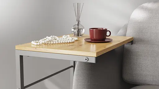 Столик Терри Ferrum-decor 650x440x330 Серый металл ДСП Дуб Артизан 16 мм (FRD-104667) - фото 2