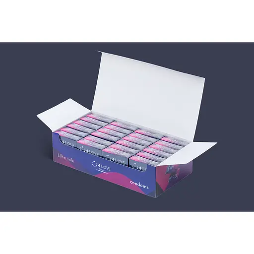 Презервативи 4Love Ribbed ребристі 24 уп. 96 шт. - фото 5