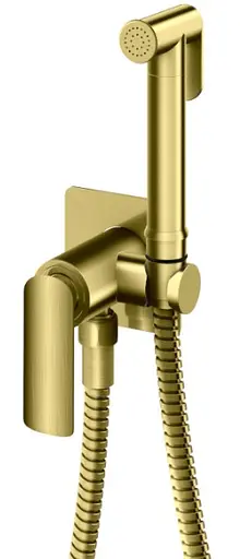 Набор гигиенического душа Kohlman Experience brushed gold QW135EGDB, Золотой - фото 1