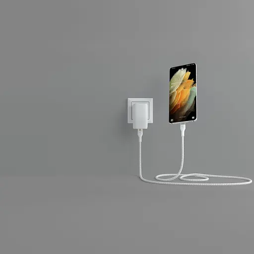 Belkin Кабель USB-С - USB-C плетеный, силиконовый, с ремешком на магните, 1м, белый - фото 3