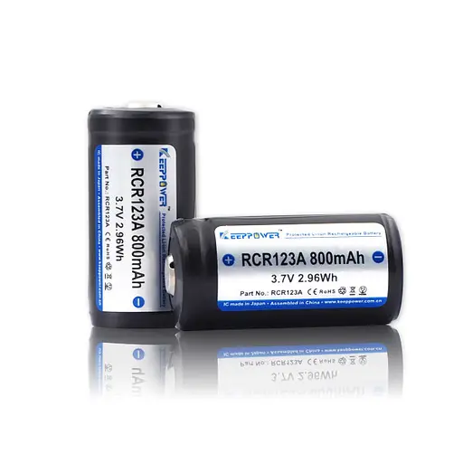 Акумулятор Keeppower 123 (RCR123A) 800 mAh 3.7V (з захистом) - фото 3