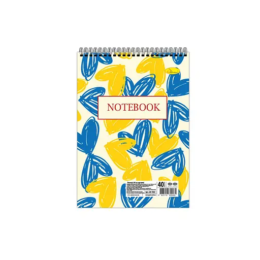 Блокнот "The heart of Ukraine" А6 Апельсин АП-1907-2, 40 листов, пружина сверху - фото 1