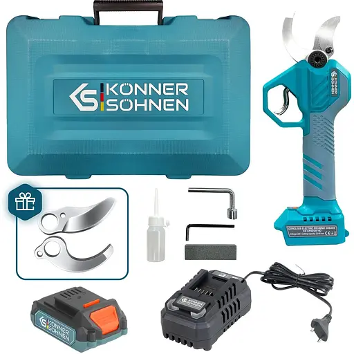 Секатор аккумуляторный Konner & Sohnen (KS CPS20V-40 CASE) в кейсе 