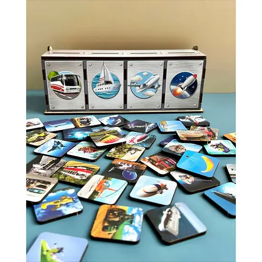 Настільна розвиваюча гра "Види транспорту" Ubumblebees (ПСФ109) PSF109 комодик-сортер - фото 4