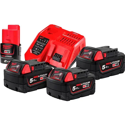 Аккумуляторы к электроинструменту + зарядное устройство для Milwaukee M18 NRG-503 (4933451423) [99362]