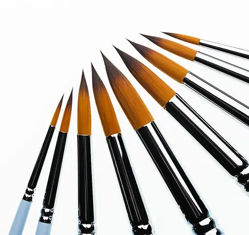 Пензель Синтетика кругла широка 6604RS №12, коротка ручка, 6604RS12, 99IDEAS - фото 2