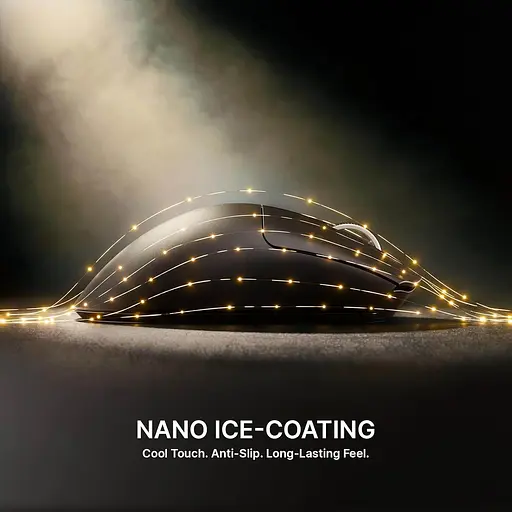 Бездротова миша ATTACK SHARK V8 42000 DPI PAW3950MAX Nordic 54L15 8K Чорна - фото 3