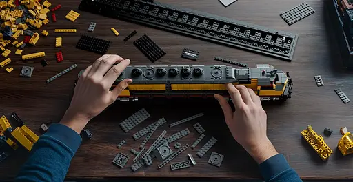 Конструктор Nifeliz Локомотив DDA40X з підставкою (NF10296) - фото 7