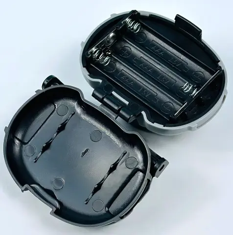 Налобный фонарь 1801-COB с ярким COB LED питание от 3×AAA батареек Серый - фото 4