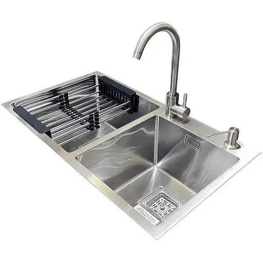 Комплект мийка + змішувач Romzha Arta Nova U-750D (A) - фото 1