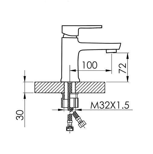 Смеситель для раковины Lidz Wawel 001 LDWAW001BLA45392 - фото 3