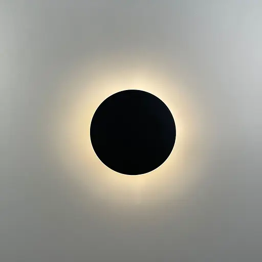 Бра у чорному корпусі Ø 15 см із теплим світлом Арт. W 20G-150 BK Line F - фото 6