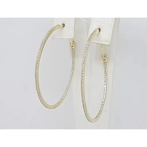 Золотые серьги Империя золота с фианитами. СВ797ЛИ - фото 2