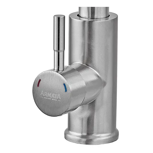 Змішувач для кухні з висувним виливом Armata SUS-014-B нержавіюча сталь CH6488 - фото 3