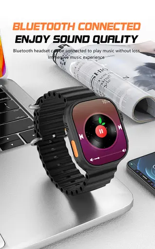 Умные смарт-часы телефон LEMFO B33 с камерой Silver Orange (18753) - фото 7