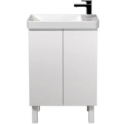 Тумба Мойдодир Perl 55-U с умывальником Dana 55 Белый универсальная Белый - фото 1